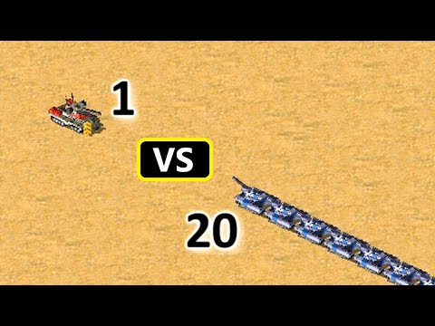 1 Apocalypse vs 20 Grizzly Line - Red Alert 2