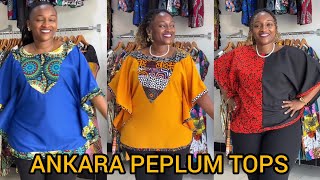 STUNNING ANKARA PEPLUM TOPS MISHONO MIPYA YA BLAUZI ZA VITENGE -PART 2