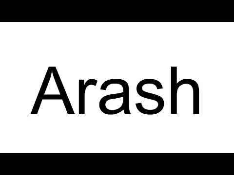 How to Pronounce Arash