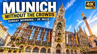 Munich Before the Crowds 🇩🇪 | Peaceful Sunday Morning Walk in Munich  in 4K