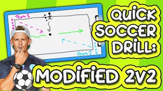 Quick soccer drills: Modified 2v2 (for ages 5-12) ⚽️