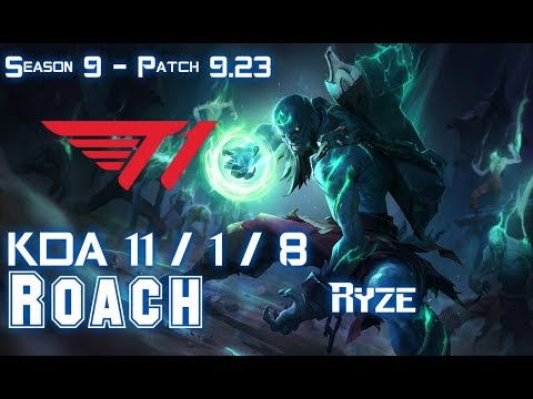 SKT T1 Roach RYZE vs KENNEN Top - Patch 9.23 KR Ranked