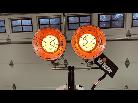 Mr Heater dual propane heater, 30000 BTU…doesn’t stink up the place