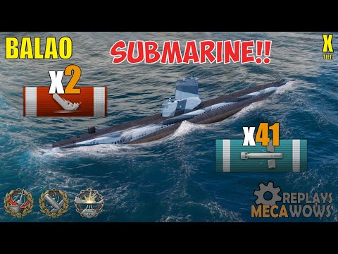 Submarine Balao 2 Kills & 265k Damage | World of Warships Gameplay