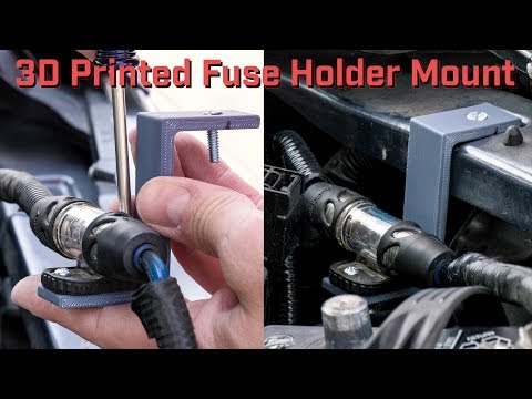 3d printed fuse holder mount - install fuse holder