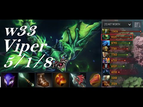 w33 Viper - It's The Slow Knife That Cuts The Deepest - Nigma vs Gambit Full Game1 - Dota2