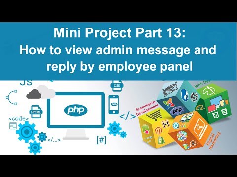 php tutorial in hindi Mini Project Part 13 How to View Admin Message and reply by employee panel