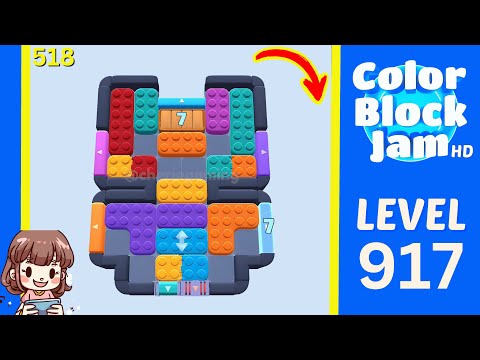 Color Block Jam Level 518 (917) Solution Walkthrough