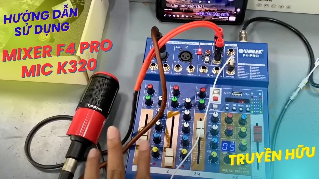 Combo Live Stream Mixer F4 Pro + Micro K320