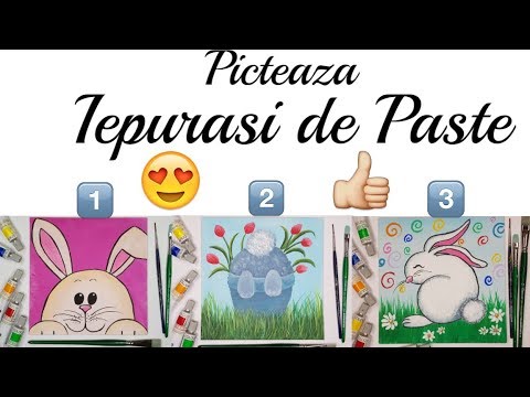 🐰3 Moduri de a Picta IEPURASUL DE PASTE 🐇 Pictura Copii Incepatori