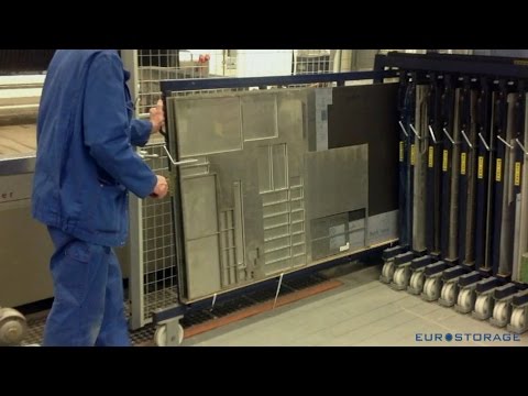 Vertical storage of metal sheets and cut-offs