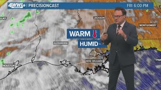 New Orleans Weather: Warmer, more humid air moving in