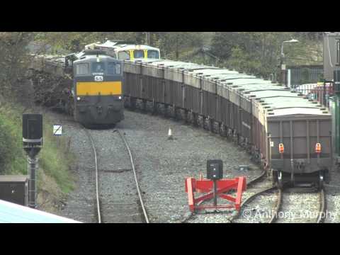 Irish rail locos 083 (Tara Mines), 227 and 233 (Enterprise) at Drogheda