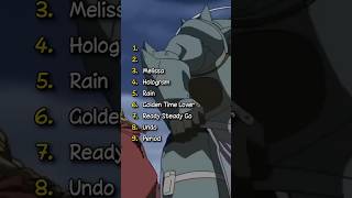 Mi Top 10 Openings de Fullmetal Alchemist