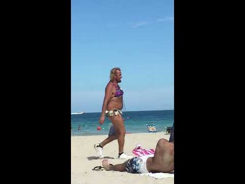 Bikini man on Miami Beach 2016