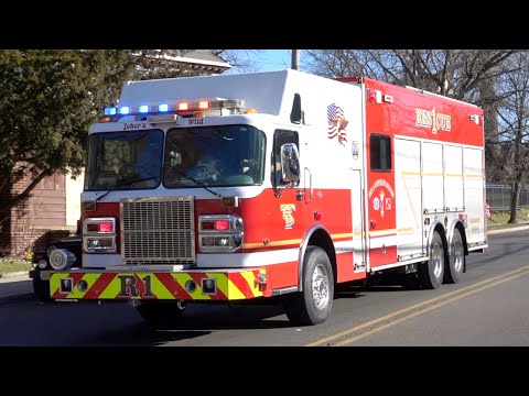 Trenton Fire Department Rescue 1 and North Battalion Responding