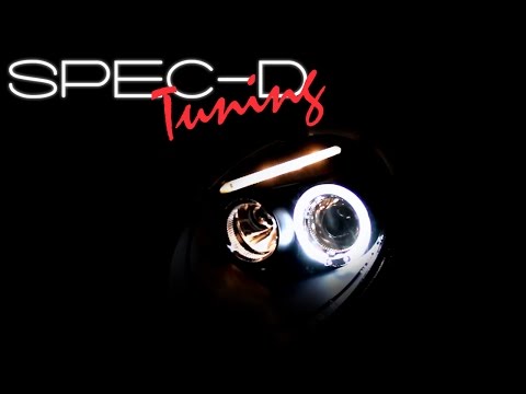 SPECDTUNING DEMO VIDEO: 1998-2005 VOLKSWAGEN BEETLE HALO PROJECTOR HEADLIGHTS