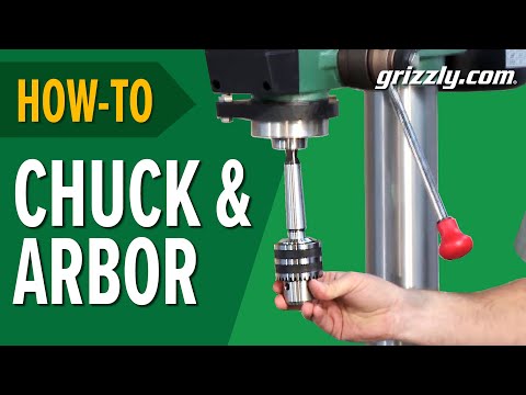Part of a video titled How To Install a Drill Press Chuck and Arbor - YouTube