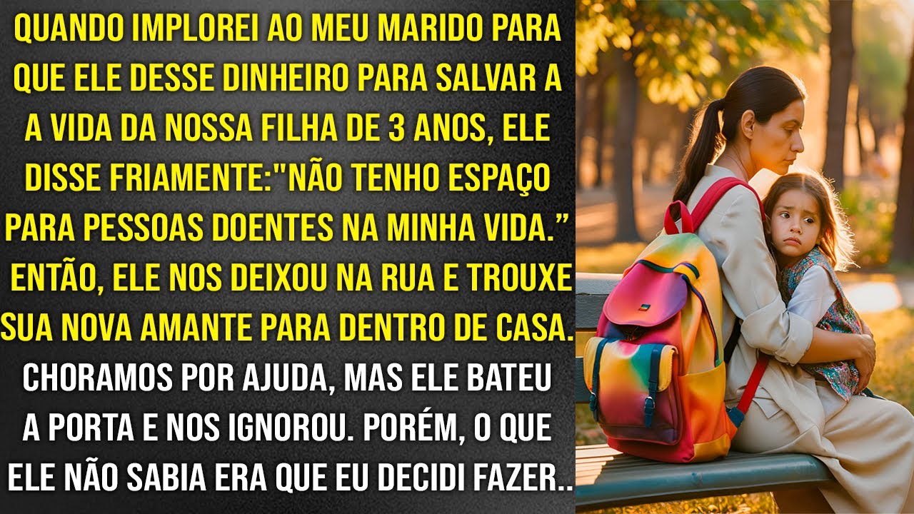 Quando pedi dinheiro ao meu marido para salvar nossa filha, ele se recusou e nos expulsou de casa..