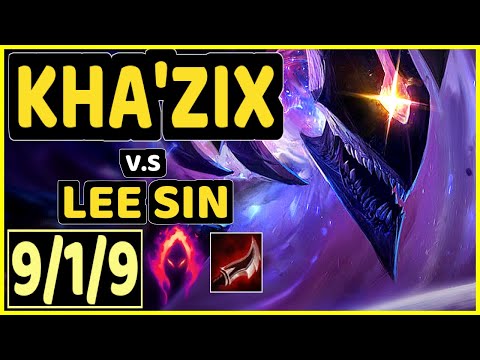 ALBETRAYBER (KHA'ZIX) vs LEE SIN - 9/1/9 KDA JUNGLE GAMEPLAY - EUW Ranked GRANDMASTER