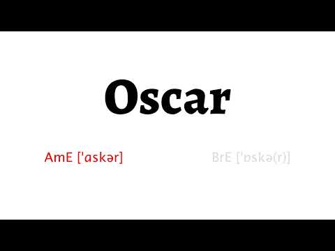 How to Pronounce oscar in American English and British English