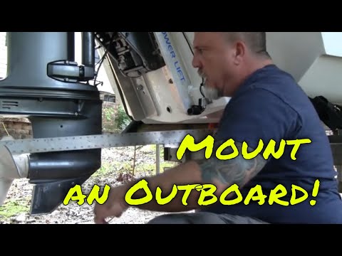 How to Mount an Outboard - Set Height Correctly and Rig - Boston Whaler 13 Restoration Part 19