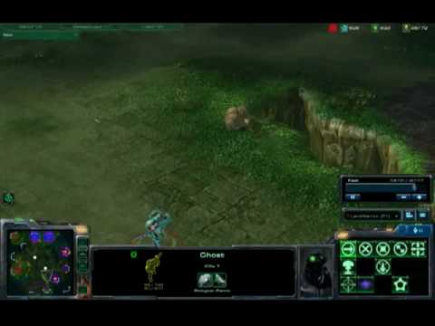 Ghost with Nuke demonstration actual damage against Zerg Hachery -Starcraft 2 beta_1
