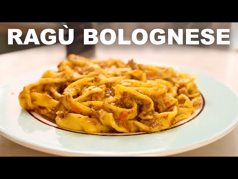 Traditional ragù alla bolognese, with fresh egg tagliatelle