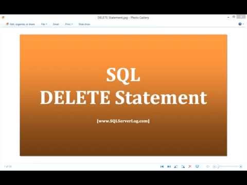 24 Sql Delete Statement Learn Sql From Www Sqlserverlog Com Hd