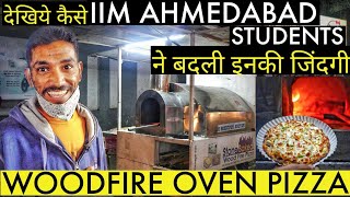 IIM AHMEDABAD- BEST WOODFIRE OVEN PIZZA | Indian Street Food #neverseenbefore PIZZA ON WHEELS