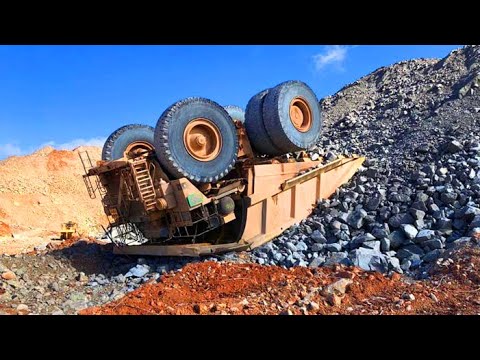 Extremely Dangerous Dump Truck Operator Wins and Fails - Biggest Heavy Equipment Machines Working !