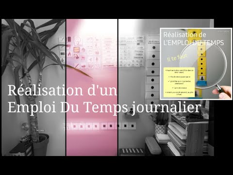 AA, TUTO Réalisation d'un emploi du temps journalier