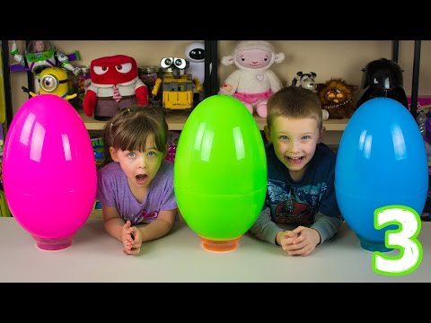 Jumbo Mystery Surprise Eggs Part 3 Mommy's Egg Avengers Shopkins Superman Batman Ninja Turtles Video