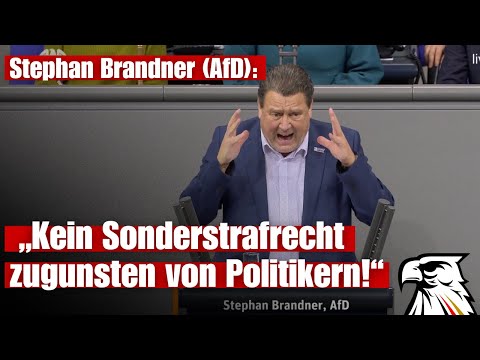 Stephan Brandner (AfD): „Kein Sonderstrafrecht zugunsten von Politikern!“