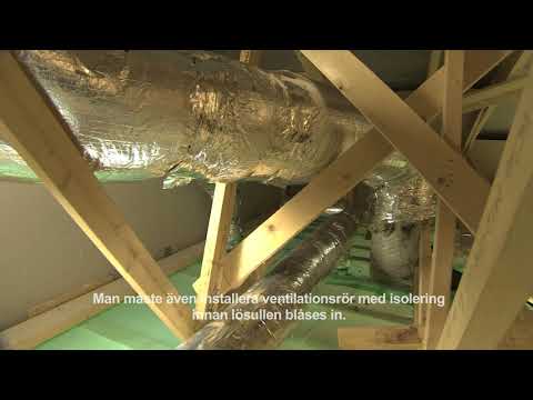 Installation av Ekovilla i takbjälklag