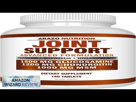 Arazo Nutrition Glucosamine Chondroitin Turmeric Msm Boswellia Joint Support Supplement Review