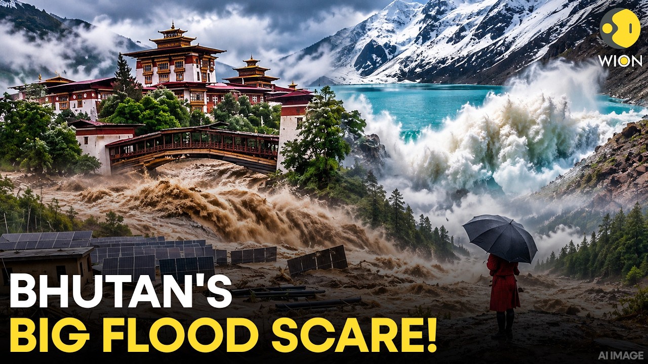 LIVE: Bhutan's Glacial Lake Explodes! Flood Fears Grip Eastern India | WION