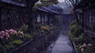 SOM DE CHUVA PARA DORMIR NUMA VILA JAPONESA EM SHIRAKAWA-GO