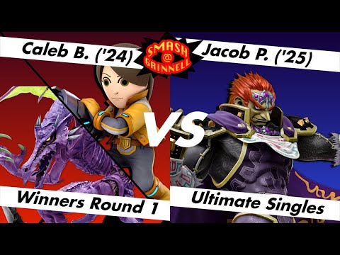 Smash@Grinnell #5 - Caleb B. (Mii Gunner, Pokemon Trainer) Vs. Jacob P. (Ganondorf)