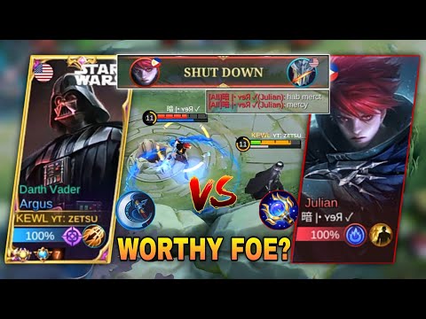 FINALLY!!! Argus Met The New Fighter Julian | Argus Vs Julian | Mobile Legends