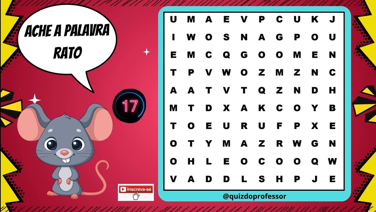 🐀Cadê o rato? @quizdoprofessor