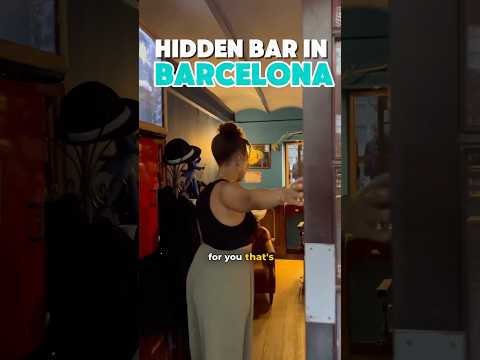 Secret bar in Barcelona 🤫 📍Bobby’s Free  #barcelona #barcelonabar #speakeasy