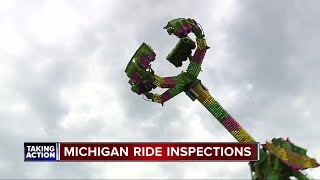 After fatal accident in Ohio, how often are carnival rides inspected in MI?