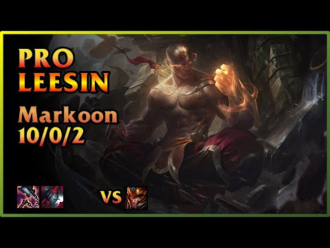 PRO Leesin SK Gaming [Markoon/Barkoon] | KDA 10/0/2 JNG (EUW)