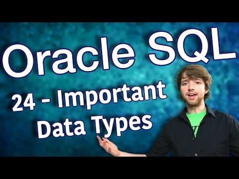 Oracle SQL Tutorial 24 Important Data Types
