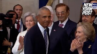 Lip reader suggests Obama asked Bush how they could ‘stop what’s happening’ at Trump’s inauguration