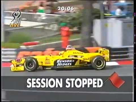 F1 Monaco 1998 Warm-Up Irvine and Trulli crashing (DF1)
