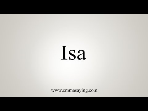 How To Say Isa