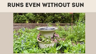 Solar Fountain Pump That Keeps Running Even Without Sun