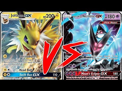 Jolteon GX / Zapdos vs Psychic Malamar / Eevee and Snorlax GX - Team Up Tabletop Match
